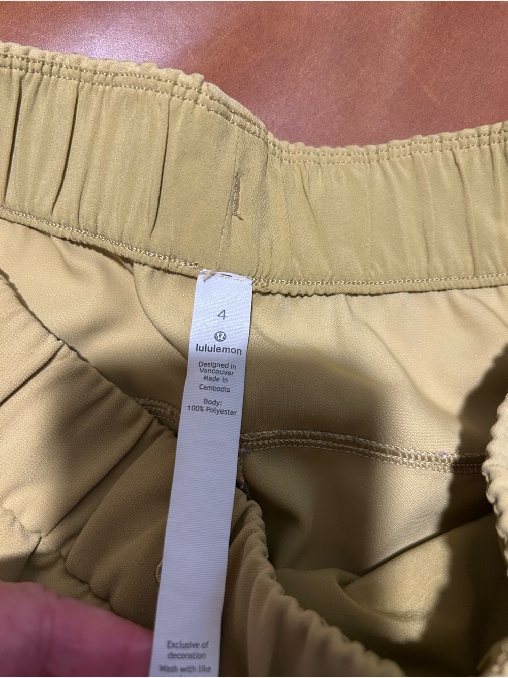 lululemon In the fly athletica Womens Drawstring Track Pants in Mustard Size 4 - Picture 7 of 8